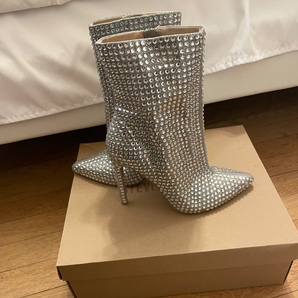 Steve Madden rhinestone booties